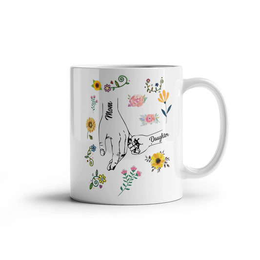 Mom & Daughter | White Ceramic Mug